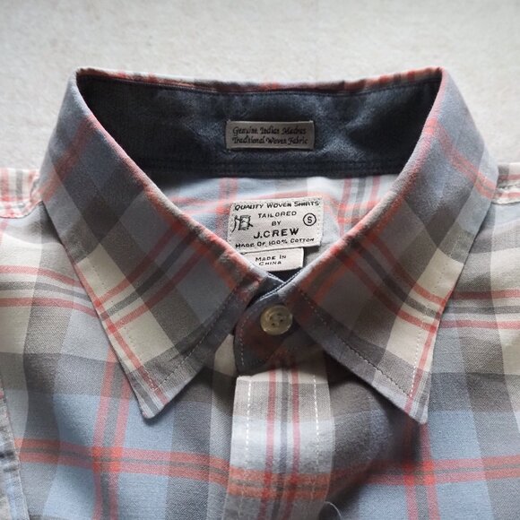 J. Crew Indian Madras Shirt Mens L Plaid Button Down Slim Fit Long Sleeve - Picture 3 of 8